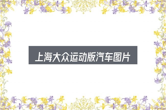 上海大众运动版汽车图片入门笔记：新手购车容易忽略的细节