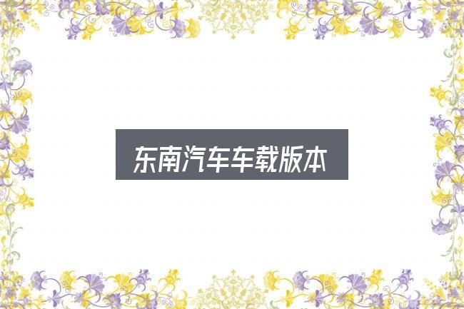 关于东南汽车车载版本，看完能少走弯路
