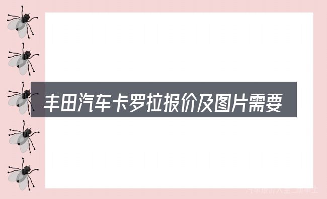 丰田汽车卡罗拉报价及图片需要对齐的几件事