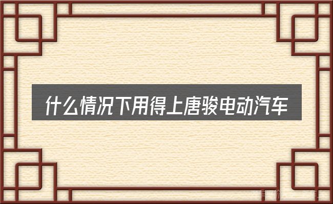 什么情况下用得上唐骏电动汽车标志