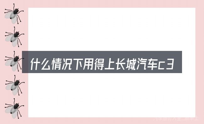 什么情况下用得上长城汽车c30ev电瓶价格