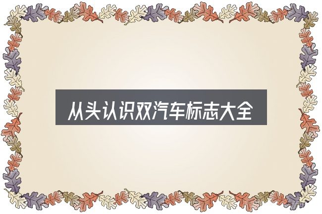 从头认识双汽车标志大全