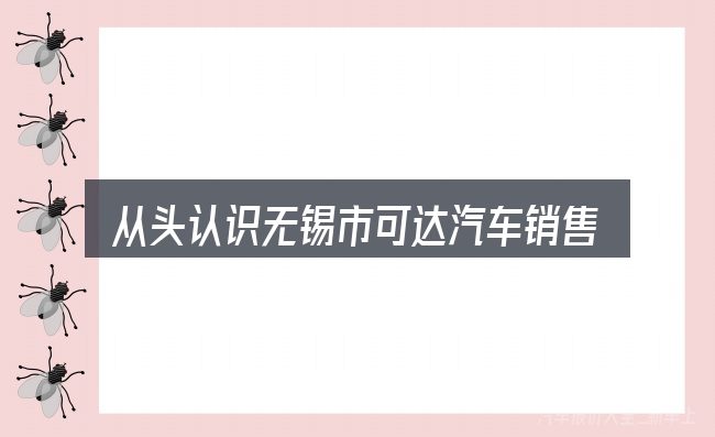 从头认识无锡市可达汽车销售