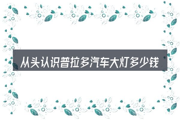 从头认识普拉多汽车大灯多少钱
