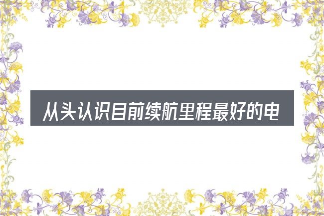 从头认识目前续航里程最好的电动汽车