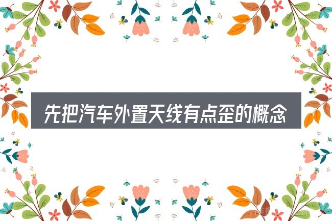 先把汽车外置天线有点歪的概念说清楚