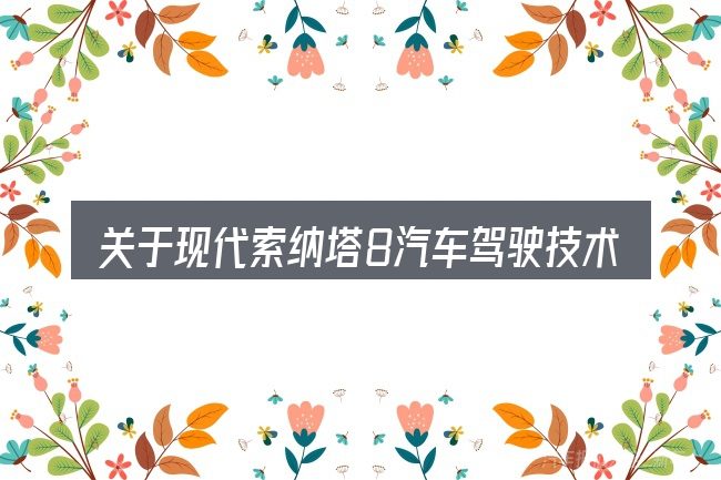 关于现代索纳塔8汽车驾驶技术,大家最常问的几个问题
