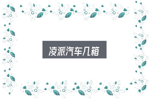 凌派汽车几箱怎么选？判断标准与取舍思路