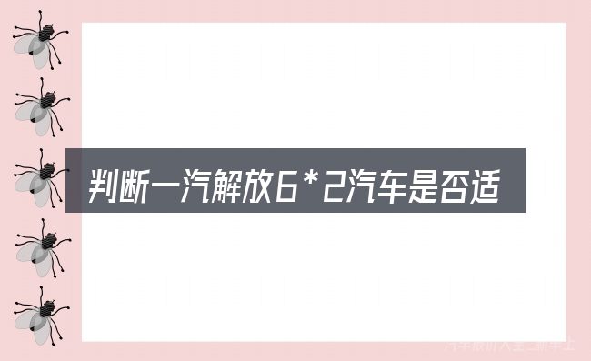 判断一汽解放6*2汽车是否适用的几个信号