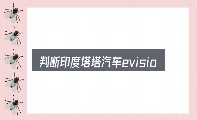 判断印度塔塔汽车evision是否适用的几个信号