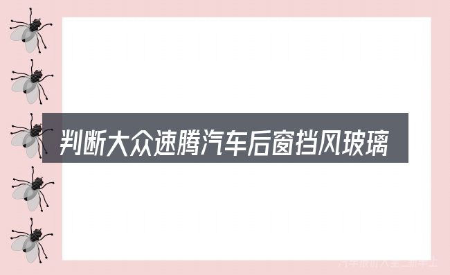 判断大众速腾汽车后窗挡风玻璃时该关注什么