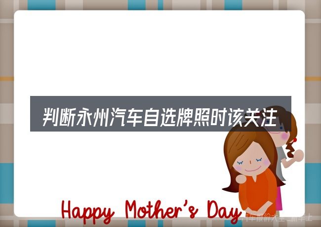 判断永州汽车自选牌照时该关注什么