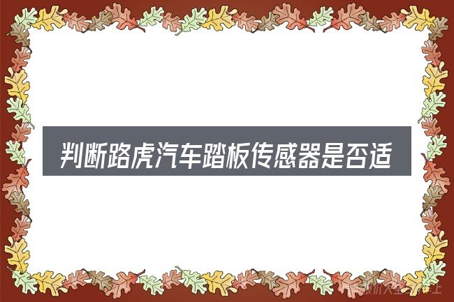 判断路虎汽车踏板传感器是否适用的几个信号