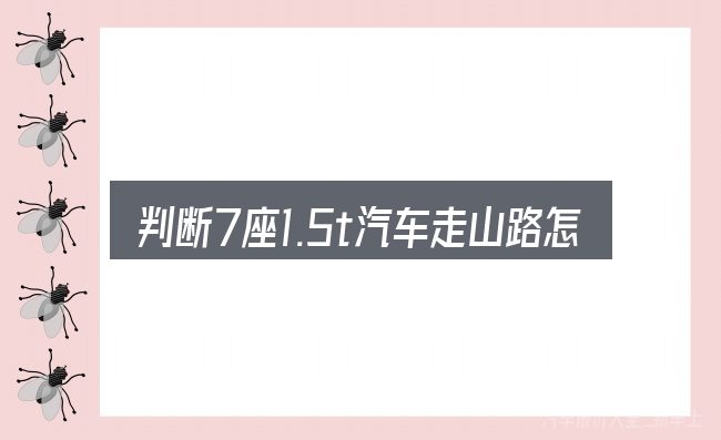 判断7座1.5t汽车走山路怎样时该关注什么