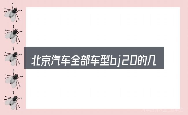 北京汽车全部车型bj20的几个核心要点