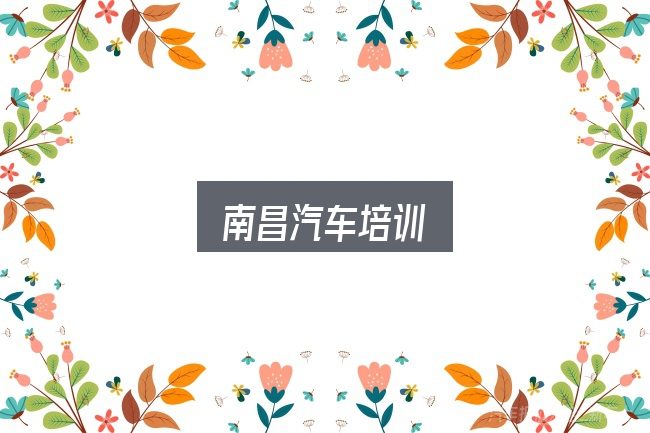 关于南昌汽车培训，一份务实的参考