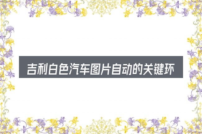 吉利白色汽车图片自动的关键环节