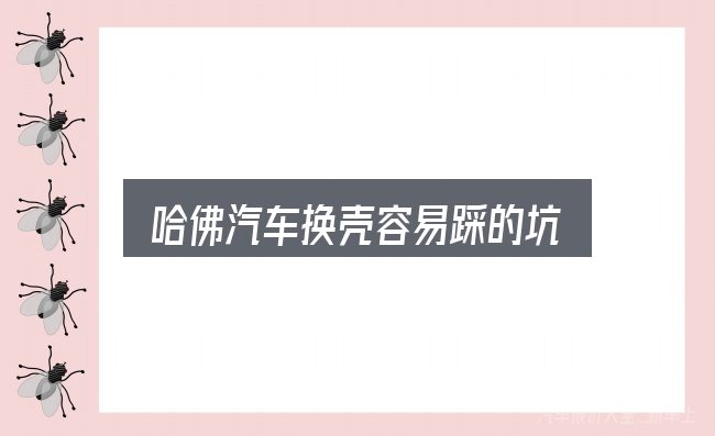 哈佛汽车换壳容易踩的坑
