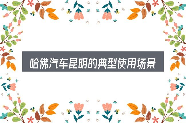 哈佛汽车昆明的典型使用场景