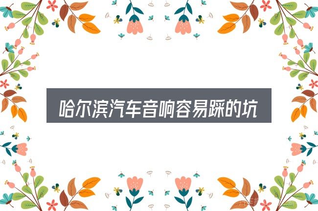 哈尔滨汽车音响容易踩的坑
