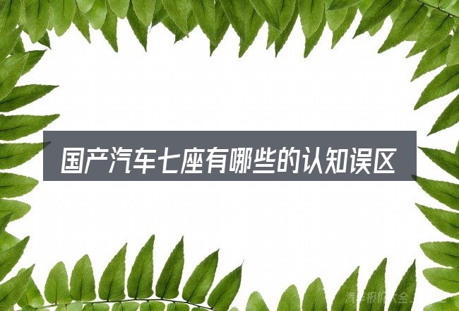 国产汽车七座有哪些的认知误区