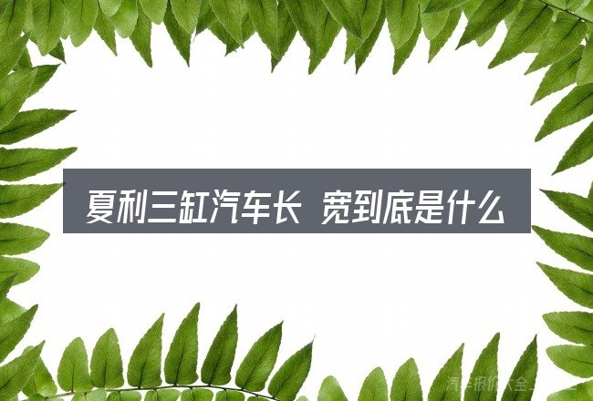 夏利三缸汽车长 宽到底是什么