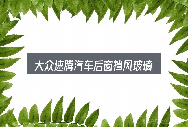 大众速腾汽车后窗挡风玻璃怎么选？关键问题集中回答