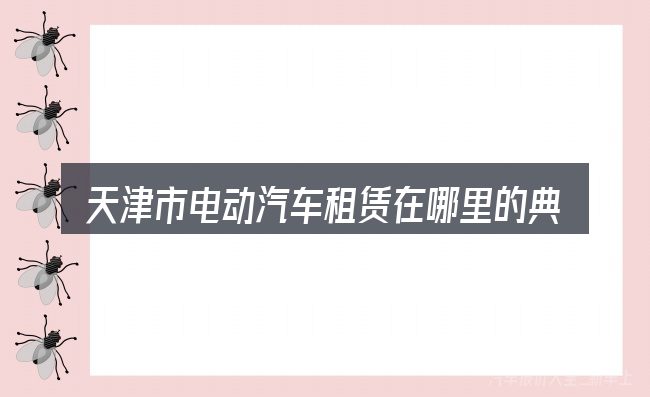 天津市电动汽车租赁在哪里的典型使用场景