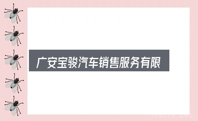 广安宝骏汽车销售服务有限公司是什么？需要关注的几个维度