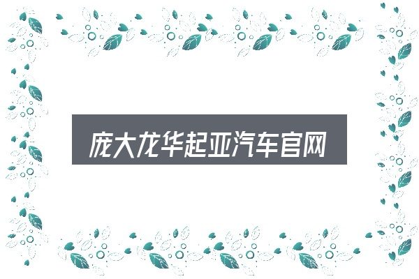 庞大龙华起亚汽车官网全面解析：概念、方法与实践