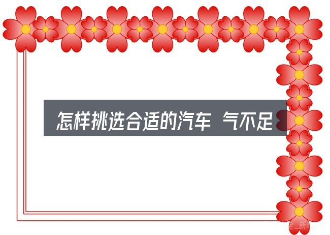 怎样挑选合适的汽车 气不足