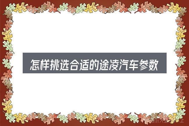 怎样挑选合适的途凌汽车参数