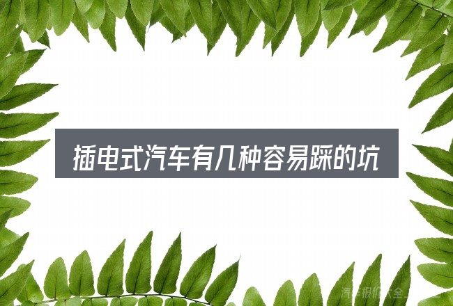 插电式汽车有几种容易踩的坑