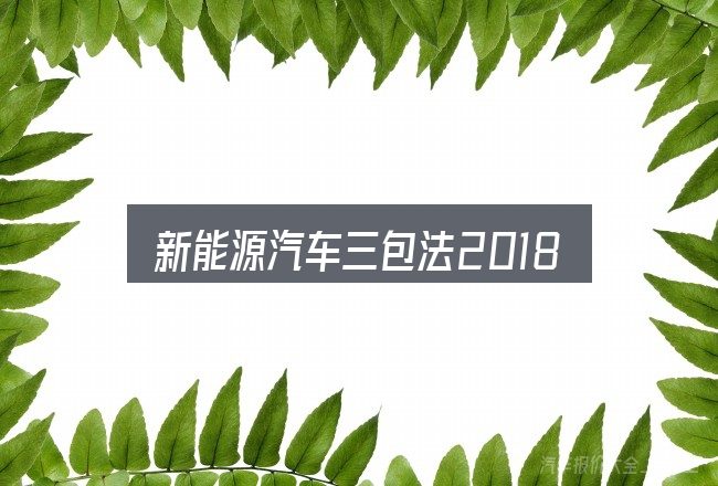 新能源汽车三包法2018怎么选？关键环节逐一拆解