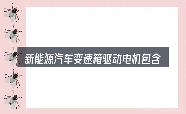 新能源汽车变速箱驱动电机包含哪几层意思