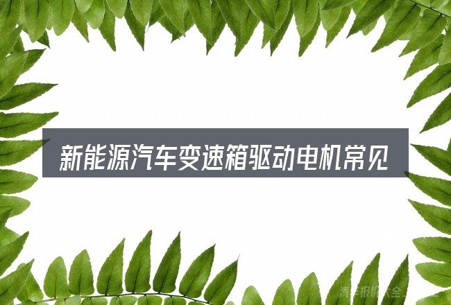 新能源汽车变速箱驱动电机常见问题解答