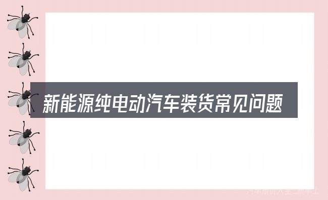 新能源纯电动汽车装货常见问题解答