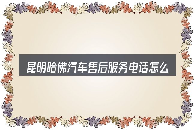 昆明哈佛汽车售后服务电话怎么选才不容易出错