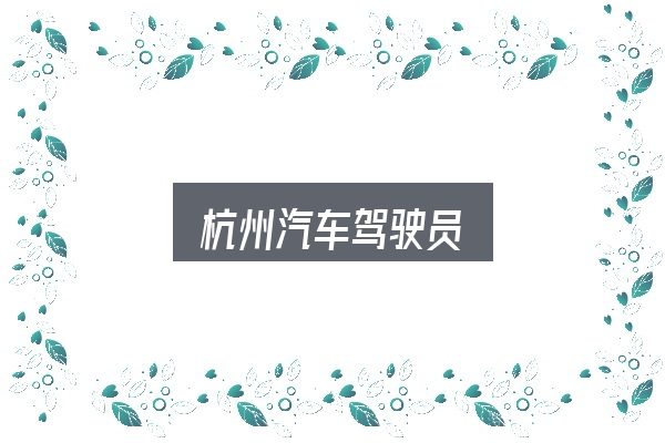 杭州汽车驾驶员怎么看？价格、配置与保值率怎么权衡