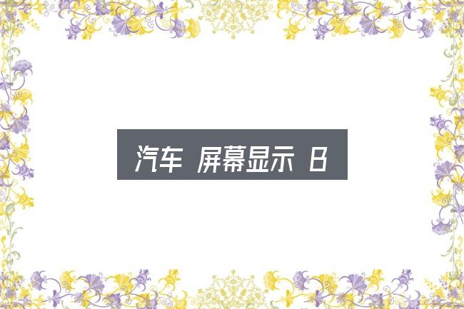 汽车 屏幕显示 B是什么？从选车到用车的实际经验