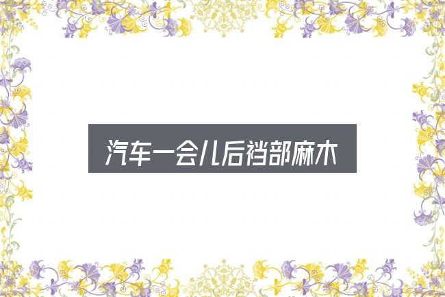 汽车一会儿后裆部麻木怎么选？把标准对齐就好办了