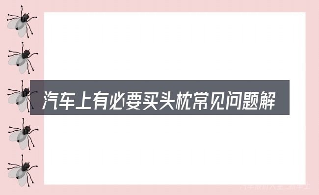 汽车上有必要买头枕常见问题解答