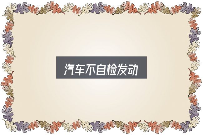 汽车不自检发动实用指南：把常见疑问一次说透