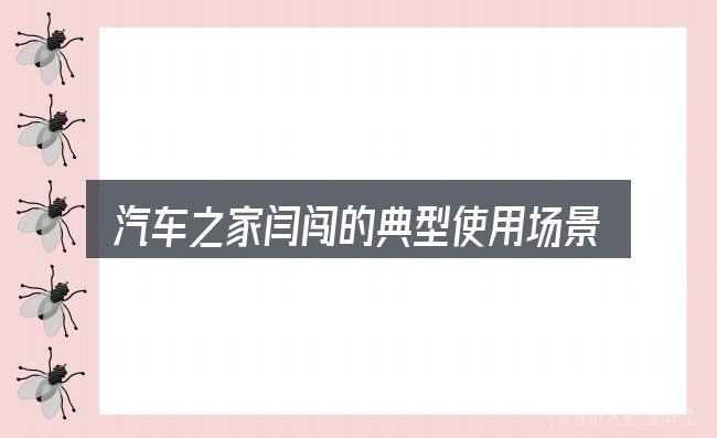 汽车之家闫闯的典型使用场景