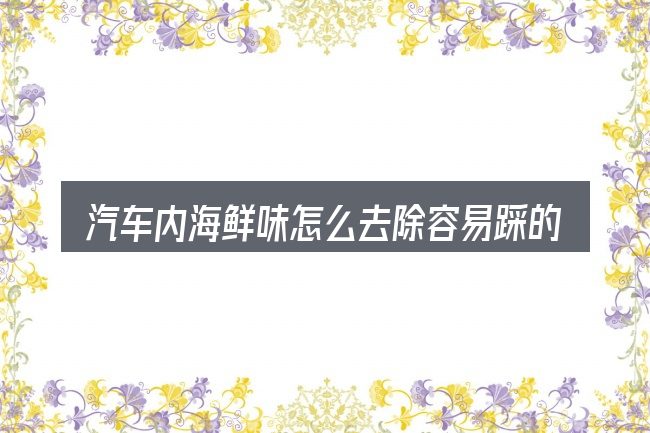 汽车内海鲜味怎么去除容易踩的坑