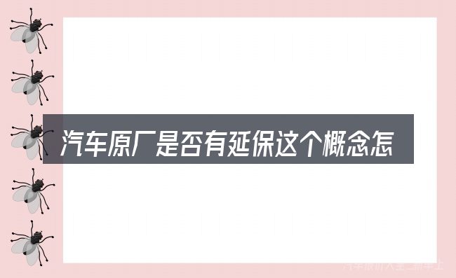 汽车原厂是否有延保这个概念怎么理解