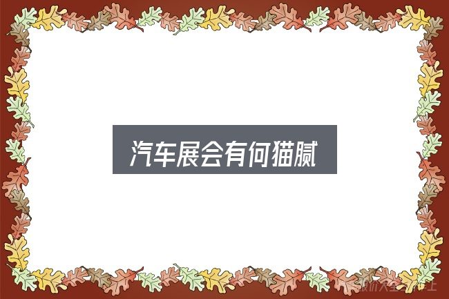 关于汽车展会有何猫腻，判断是否适合自己