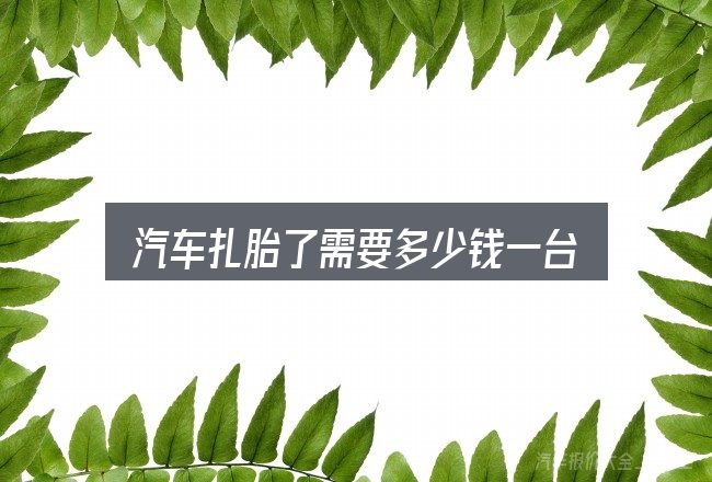 关于「汽车扎胎了需要多少钱一台」，你需要了解的基础信息