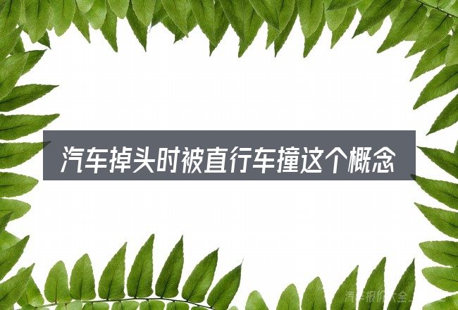 汽车掉头时被直行车撞这个概念怎么理解