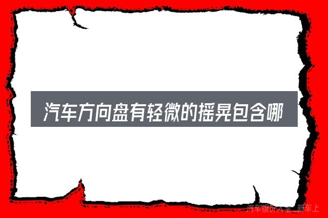 汽车方向盘有轻微的摇晃包含哪几层意思